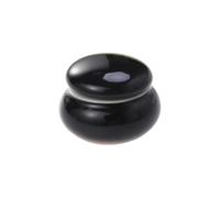 Ceramic Makeup Storage Jar, Mini Portable Sealed Rouge Cream Pot Black