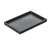 Ceramic Makeup Tray Redelaenor, Black Bathroom Accessories Holder for Kitchen Sink Organizer and Home Decorative Tray Rectangle Small Bathroom Sink Trays for Counter Tray