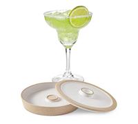 Ceramic Margarita Salt Rimmer with Lid - Cinco de Mayo Margarita Glass Rimmer - Home Bar Accessories for Tajin and Sugar - Rimmers for Drinks - Bartender Kit Tools - Professional Bar Decor