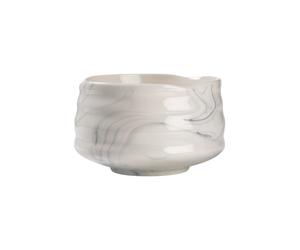 Ceramic matcha bowl CHiATO Chawan Cloud Mist - White / Greyish blue