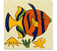 Ceramic Mexican Tile - 10.5cm- Handmade and Ethically Traded by Tumia LAC - Individual Tile