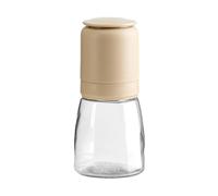 Ceramic Mill For Sesame Seed, Manual Operation Spice Level Visibility Ensures Easy Refill, Heavy Glass With Stainless Steel Band Grinder For Kitchen U