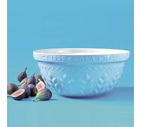 Tala Pale Blue Stoneware Mixing Bowl, Embossed Corn Design, Durable, Chip-Resistant, Baking, 30cm