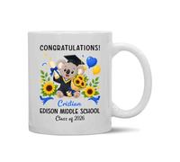 Ceramic Mug Animal Graduate Ceramics Cup 330Ml | Ceramic Mug Anti-Slip Thickened Bone China Mugs For Office Daily Wedding Handcrafted Ceramic Cup