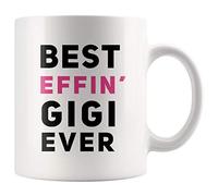 Ceramic Mug Best Effin' Gigi Ever Grandmother Grandma Coffee Mug 330Ml | Ceramic Mug Eco-Friendly Anti-Slip Ceramics Cup For Daily Office Gifts Ceramics Coffee Mugs