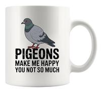 Ceramic Mug Birds Make Me Happy You Not So Much Bird Lover 330Ml | Ceramic Mug Eco-Friendly Anti-Slip Bone China Mugs For Daily Work Wedding Handcrafted Ceramic Cup