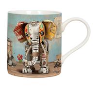 Ceramic Mug Bug Art Scrap Elephant Art 350Ml Coffee Cup Steampunk Vintage Gift