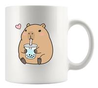 Ceramic Mug Capybara Bubble Tea Bone China Mugs 330Ml | Ceramic Mug Eco-Friendly Thickened Coffee Mug For Office Gifts Work Ceramics Cup