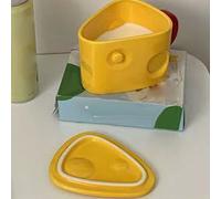 Ceramic Mug Cute Cheese Shape Fashionable Tea Cup With Cover Home Decoration