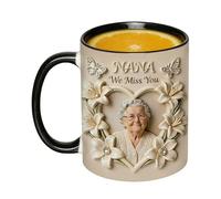 Ceramic Mug Drinkware Set, Grandma Drinkware Home Decor, 300ml Elegant Tea Coffee Mug with Women Grandma Mom, Perfect for Milk Latte Cappuccino Juice Soda Beer, Ideal for Home Office Birthday Party