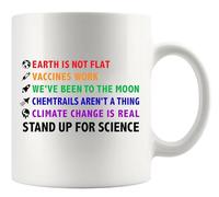 Ceramic Mug Earth is Not Flat Vaccines Work Coffee Mug 330Ml | Ceramic Mug Eco-Friendly Premium Coffee Mug For Daily Work Wedding Bone China Mugs