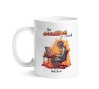 Ceramic Mug Eco Friendly Coffee Cups Deadline is Coming Funny Skeleton Halloween Novelty Porcelain Mug for Office Men Home 330Ml