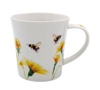 Ceramic Mug Feather & Fur Bees 275Ml Coffee Floral Cup Design By Jennifer Rose