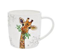 Ceramic Mug Gina Giraffe Animal Print Cup Bug Art Fine China Novelty Cartoon