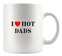 Ceramic Mug I Love Hot Dads Ceramics Cup 330Ml | Ceramic Mug Anti-Slip Safe Coffee Mug For Daily Office Work Ceramics Coffee Mugs