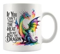 Ceramic Mug If You Can't Take The Heat Don't Jab The Dragon 330Ml | Ceramic Mug Anti-Slip Thickened Coffee Mug For Daily Work Wedding Bone China Mugs