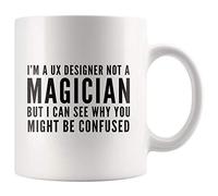 Ceramic Mug I'm A UX Designer Not A Magician UX Designer 330Ml | Ceramic Mug Eco-Friendly Safe Handcrafted Ceramic Cup For Work Office Gifts Bone China Mugs
