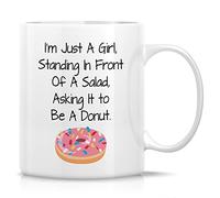 Ceramic Mug I'm Just A Girl Standing in Front of Salad Asking It to Be | Coffee Cups Durable Travel mug Unique Drinking Cup for Birthdays, Mom, Christmas, 330ml