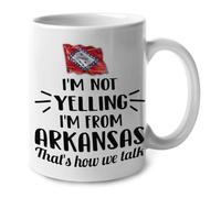 Ceramic Mug I'm Not Yelling I Am from Arkansas Coffee Mug 330Ml | Ceramic Mug Thickened Premium Bone China Mugs For Wedding Gifts Office Ceramics Coffee Mugs