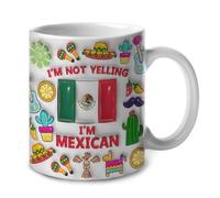 Ceramic Mug I'm Not Yelling I'm Mexican Bone China Mugs 330Ml | Ceramic Mug Safe Anti-Slip Coffee Mug For Wedding Gifts Office Ceramics Cup