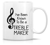 Ceramic Mug I've Been Known to Be Treble Maker Musical Musician Porcelain | Tea Cup Durable Travel mug Ceramic Drinking Cup for Birthdays, Christmas, Anniversary Celebration, 330ml