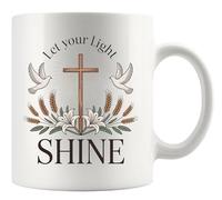Ceramic Mug Let Your Light Shine Christianity Ceramics Cup 330Ml | Ceramic Mug Thickened Premium Ceramics Coffee Mugs For Office Daily Work Bone China Mugs