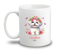 Ceramic Mug Maltese Tea Cups,Funny,Cool,Tea Mugs for Colleague Women Celebration 330Ml