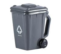 Ceramic Mug - Mini Trash Can Design Coffee Cup with Lid and Spoon, Fun Office Desk Cup, 400ml (Grey)