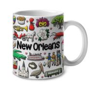 Ceramic Mug New Orleans Bone China Mugs 330Ml | Ceramic Mug Premium Thickened Coffee Mug For Daily Work Gifts Ceramics Coffee Mugs