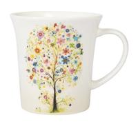 Ceramic Mug Portfolio Doodle Tree Coffee Drinks Cup Floral Flowers Design 320Ml