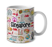 Ceramic Mug Singapore Symbols Coffee Cups