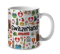 Ceramic Mug Switzerland Symbols Tea Cup
