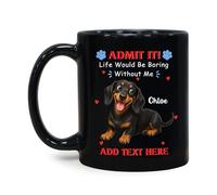 Ceramic Mug Text/Black Dachshund Ceramics Cup 330Ml | Ceramic Mug Thickened Safe Bone China Mugs For Office Wedding Daily Handcrafted Ceramic Cup