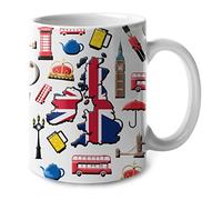 Ceramic Mug UK Union Jack British Symbols Tea Mug