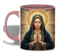 Ceramic Mug Virgin Mary Prayer Our Lady Radiant Coffee Mugs Anniversary | Celebration 330ML Drinking Cup Novelty Tea Cups for Men Birthdays Sister