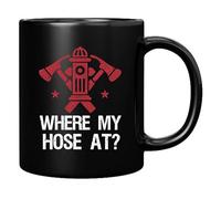 Ceramic Mug Where My Hose At Firefighter Ceramics Cup 330Ml | Ceramic Mug Premium Anti-Slip Coffee Mug For Daily Office Wedding Bone China Mugs