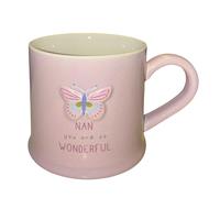 Ceramic Mug with Embossed Design and Wording 290ml Mum Mummy Nan Nanna