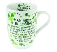 Ceramic Mug With Four Leaf Clover Blessing Print