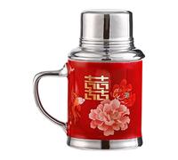 Ceramic Mugs, Chinese Wedding Water Mug, 460 ml Nostalgic Kettle with Lid, 6.38 x 3.46 Inches Creative Wedding and Birthday Water Cup for Couples, Unique Gift Women, Men