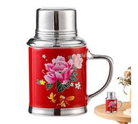 Ceramic Mugs, Chinese Wedding Water Mug, 460 ml Nostalgic Kettle with Lid, 6.38 x 3.46 Inches Creative Wedding and Birthday Water Cup for Couples, Gift Women, Men