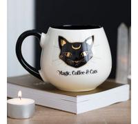 Ceramic Mystical Black Cat Rounded Mug (500 Ml)