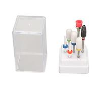 Ceramic Nail Drill Bit Set 7pcs | Skilled Cuticle Remover Bits for Polish Removal/Reshaping/Dead Skin | Stainless Steel & Ceramic Material | with 7 Hole Storage Box