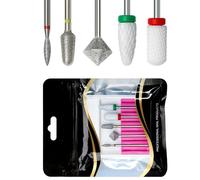 Ceramic Nails Grinding Bits Tools with Ergonomic Handle for Efficient Cuticle and Polishes Removal Professional Nail Drill Kit for Beginners