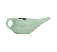 Ceramic Nasal Neti Pot with Mandala Pattern (Green)