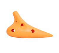 Ceramic Ocarina 12-hole Alto AC Resin Ocarina Beginner 12-hole Professional Wind Instrument C Tune(Orange)