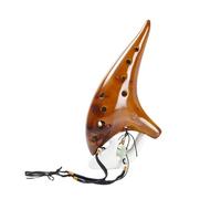 Ceramic Ocarina 12 Hole Alto C Key AC Ocarinas Instrument Professional Ocarina Instruments With Accessories (Color : 01)