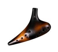 Ceramic Ocarina 12-hole Alto C-keyed Smoked Ocarina Professional Instrument For Beginners(B)