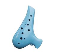 Ceramic Ocarina 12-hole Alto C-tune Ocarina 12 Holes Professional Ocarina Instrument For Beginners(Blue)