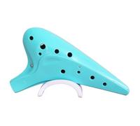 Ceramic Ocarina 12-hole Alto C-tuned Ocarina Beginner 12-hole Professional Anti-fall Resin Flute Musical Instrument(Blue)