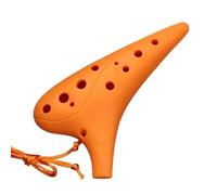 Ceramic Ocarina 12-hole Alto C-tuned Plastic Professional Beginner Ocarina Thickened Good Tone(Orange)
